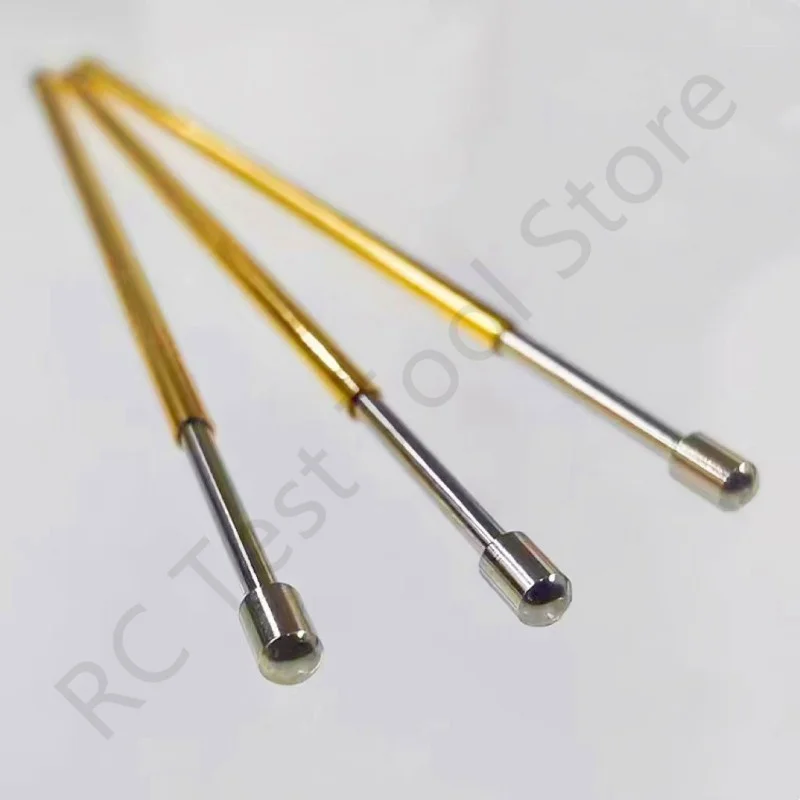 Phosphorus Copper Round Head Spring Test Probe PL75-D2 Length 33.35mm Diameter 1.3mm Nickel Plated Round Head Probe for Testing