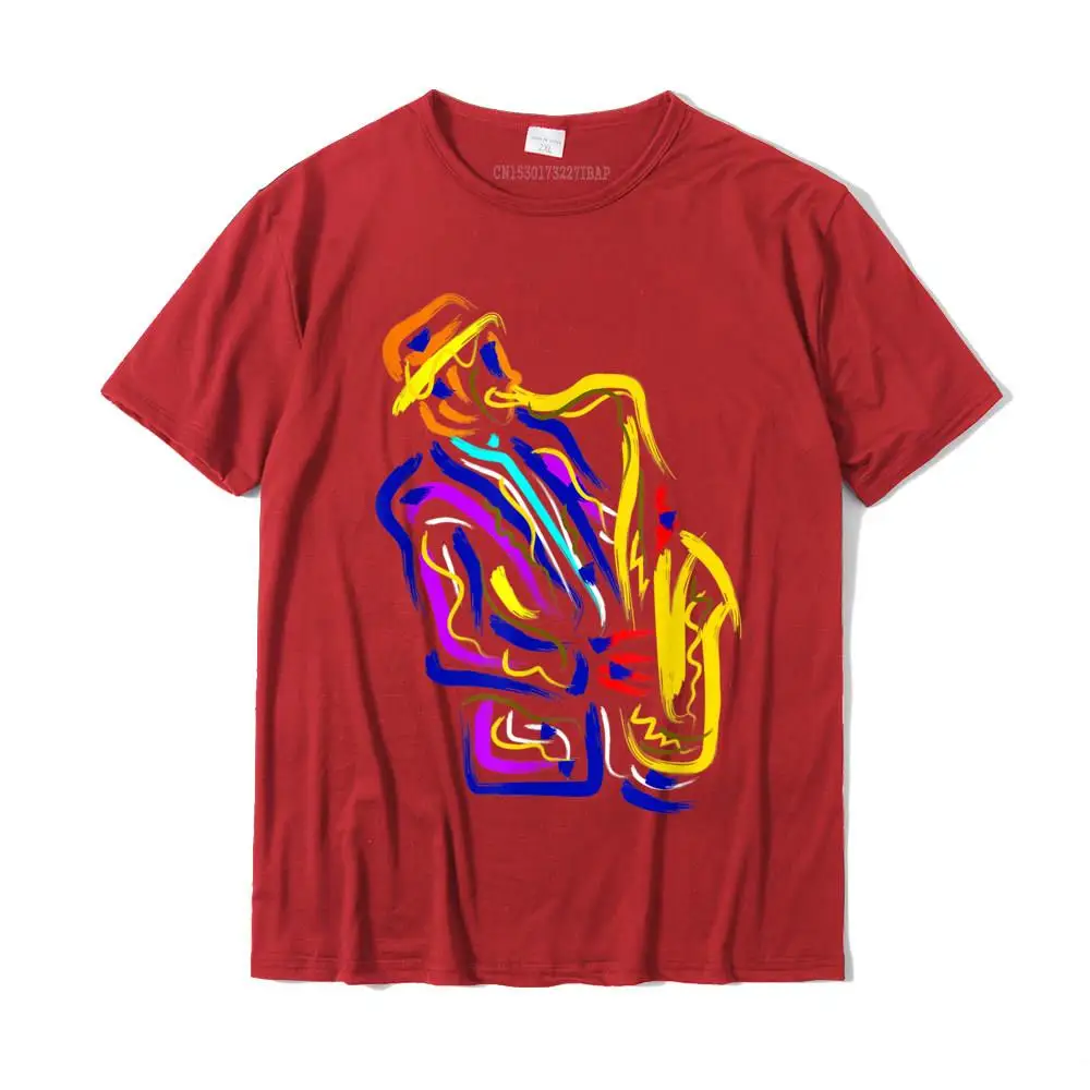 Saxophonist Jazz Musician Gift Idea Saxophone T-Shirt T Shirts Tops Tees Cute Cotton Casual 3D Printed Mens