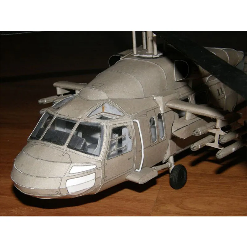 1:33 UH-60 Black Hawk Utility Helicopter S-70A Paper Model Airplane Simulation Collection Gifts Toys for Children Desktop Decor