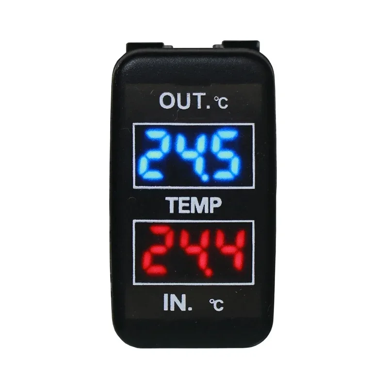 For Toyota Corolla Reiz Prado Prius Sienna Hiace Coaster Digital Dual Inside Outside Car Temperature Sensor Auto Temp Display