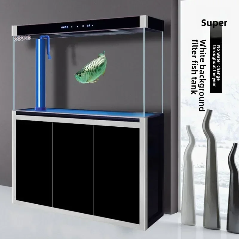 

Water change ecological living room floor ultra-platinum fish tank