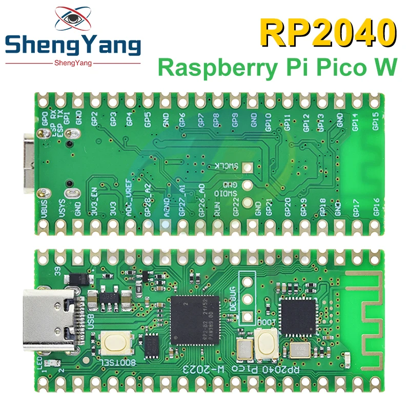 RP2040 Raspberry Pi Pico W Board with 2.4G WiFi Micro Dual-Core 264KB ARM Microcomputers High-Performance Cortex-M0 Processor