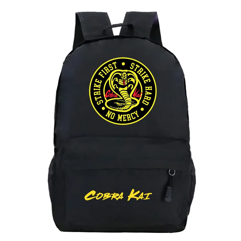 Mochila con estampado de Cobra Kai para niños, mochilas escolares ligeras de gran capacidad, bolsa de libros para estudiantes de escuela primaria, mochila informal para niños