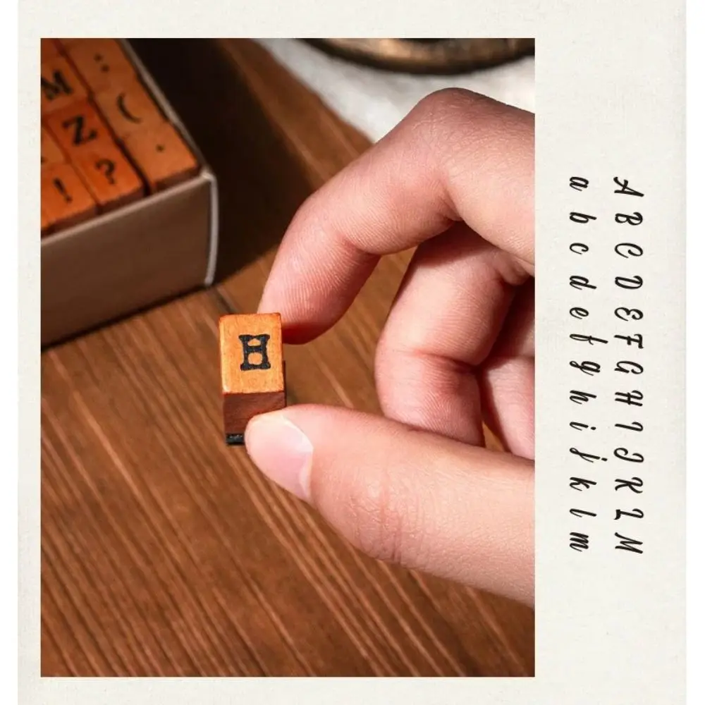 

70 Pcs New Wooden Handle Wooden Rubber Stamp Set Standard Size Rubber Stamp Number Stamp Set Crafting Durable DIY Stamp Set