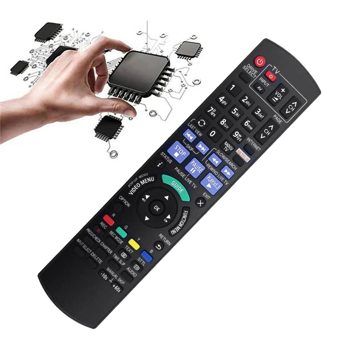 Substituição controlo remoto para panasonic n2qayb001039, dmrbwt750, dmrbwt955, dmrbwt750gl, dmrwt955gl