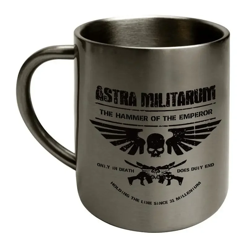 Warhammer 40K Metal Stainless Steel 290ML/370ML Cup Game Astra Militarum Peripheral Water Cup Theme Mug Fan Peripheral Boys Gift