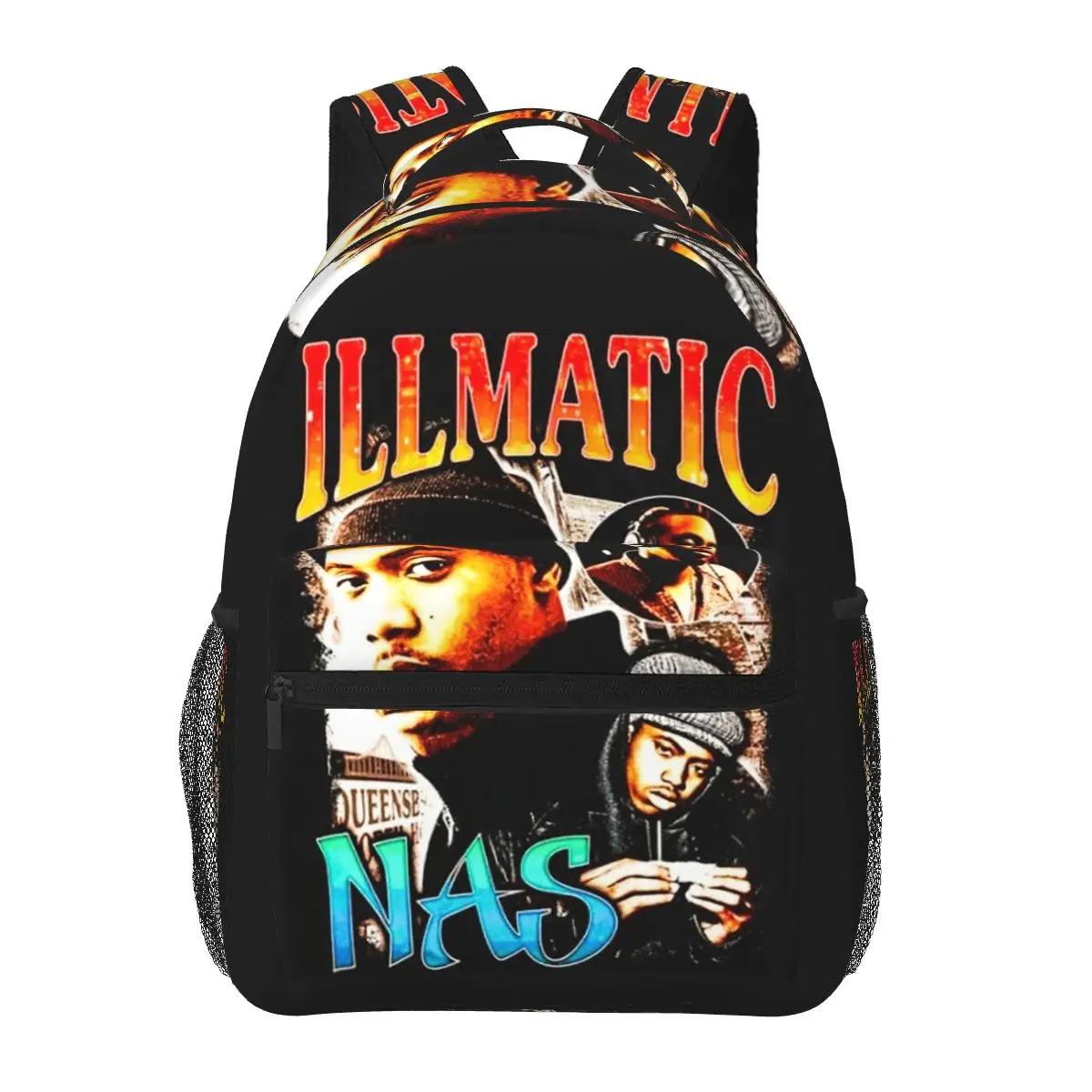 Rapper NAS Illmatic Student Backpack School Bag Hiking Travel Daypack for Men Women Fashion Bookbag Shoulder Bags