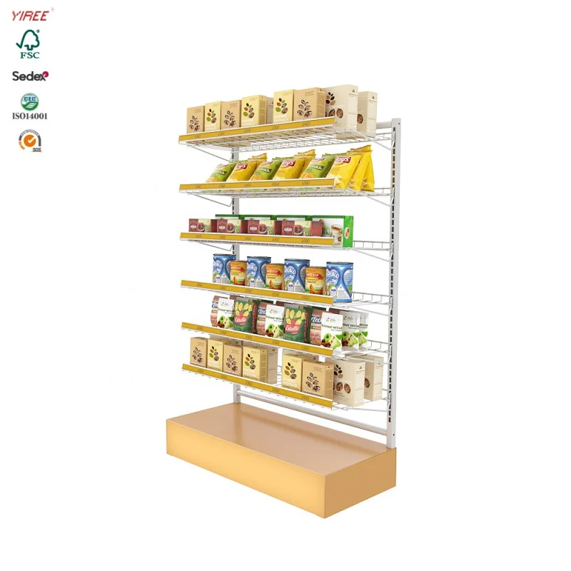 custom.Simple style custom iron factory retail exotic snack food shop metal frame wire supermarket shelf