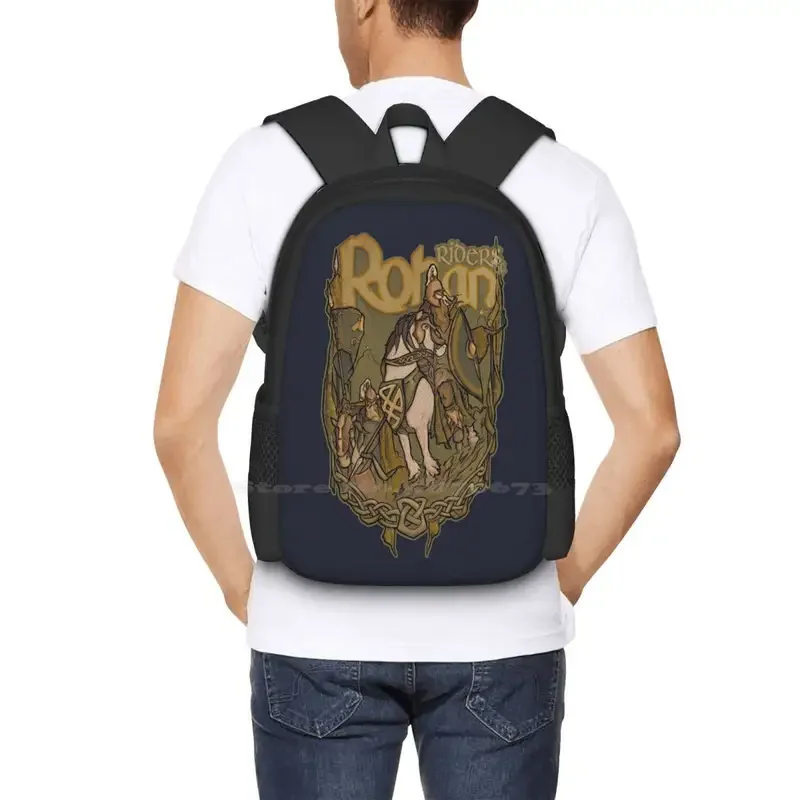 Mochila escolar Riders Of ABCD, bolso de moda, Gandalf Fantasy Frodo, Middle Earth, Jrr, Tolkien, Bilbo, Aragorn, Dragon, gran oferta