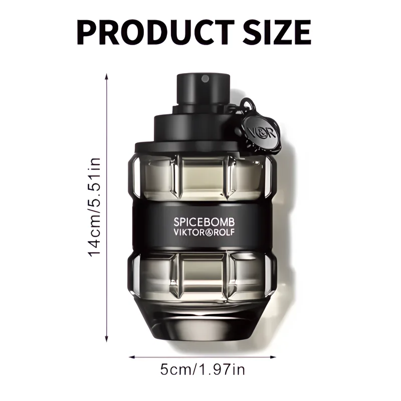 ViktorI Spice Bomb Eau de Parfum- كولونيا رجالية، عطر يدوم طويلاً، Woody Spice- كولونيا رجالية - مع ملاحظة الحمضيات والتبغ