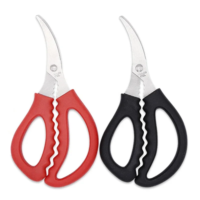 Tijeras de cocina multiusos para codos, sedal de acero inoxidable para camarones y mariscos