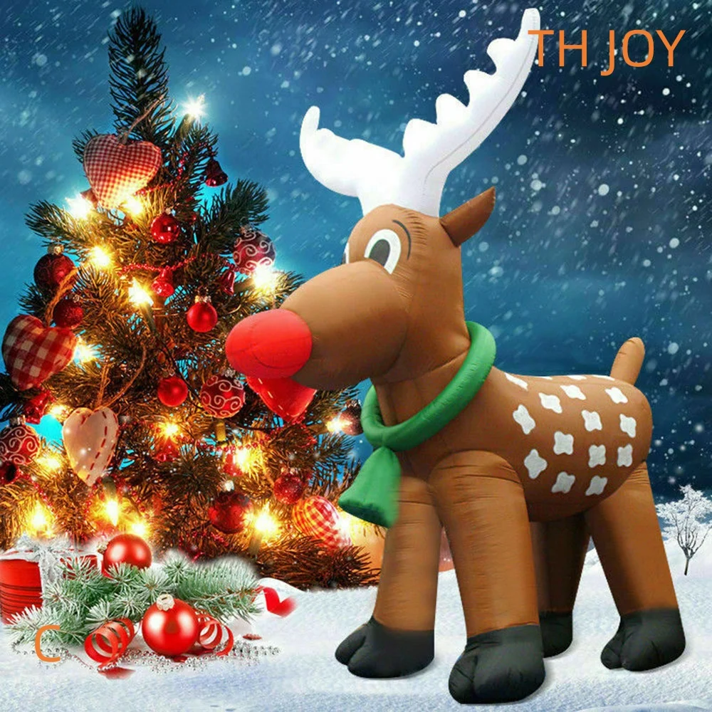 

Fast air shipping Giant Christmas Inflatable Elk Deer model Outdoor Christmas Inflatable Santa Claus Reindeer for decoration