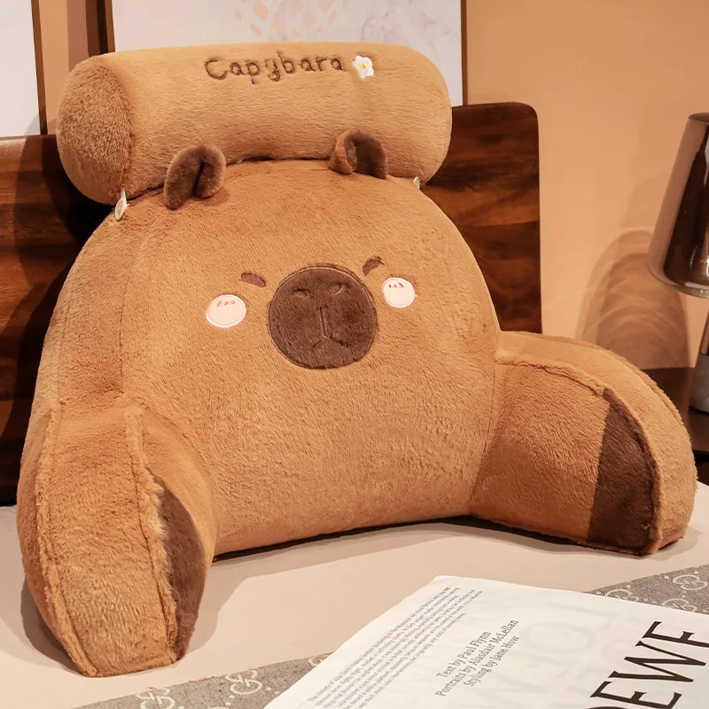 Lovely Capybara Cushion Lumbar Support Pillow Triangle Reading Pillow Soft Headboard Cartoon Backrest On The Bed Gifts