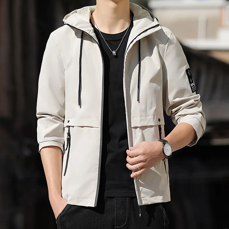 Men's Windbreaker Jacket Outdoor Shell Jackets Men Hunting Outdoor Sports Running Trekking Hooded Jackets Men Male Coat W04