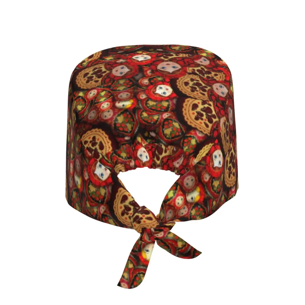 Custom Russia Matryoshka Doll Medical Staff Scrubs Hat Russian Folk Art Babushka Pattern Doctor Nursing Surgical Cap Scrub Caps