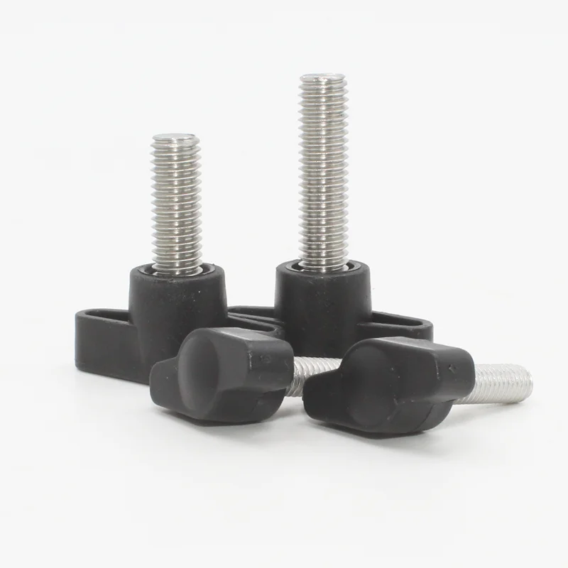 304 Stainless Steel Z Plastic Head Plum Bakelite Hand Knob Screw M4 M5 M6 M8 Rubber Head Straight Handle Adjust T-handle Screw