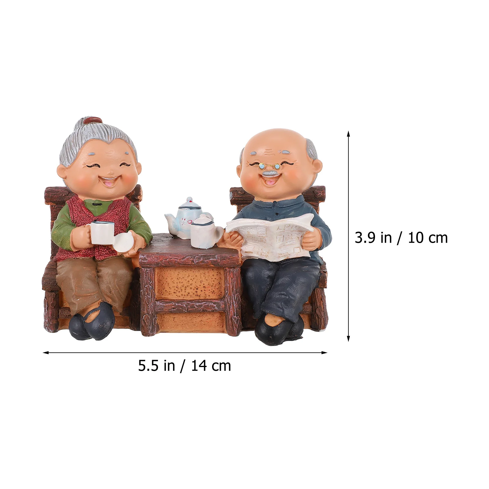 

1Pcs Creative Elderly Couple Resin Craft Figurines Romantic Valentine Desktop Decoration Resin Wedding Ornament Lasting Love