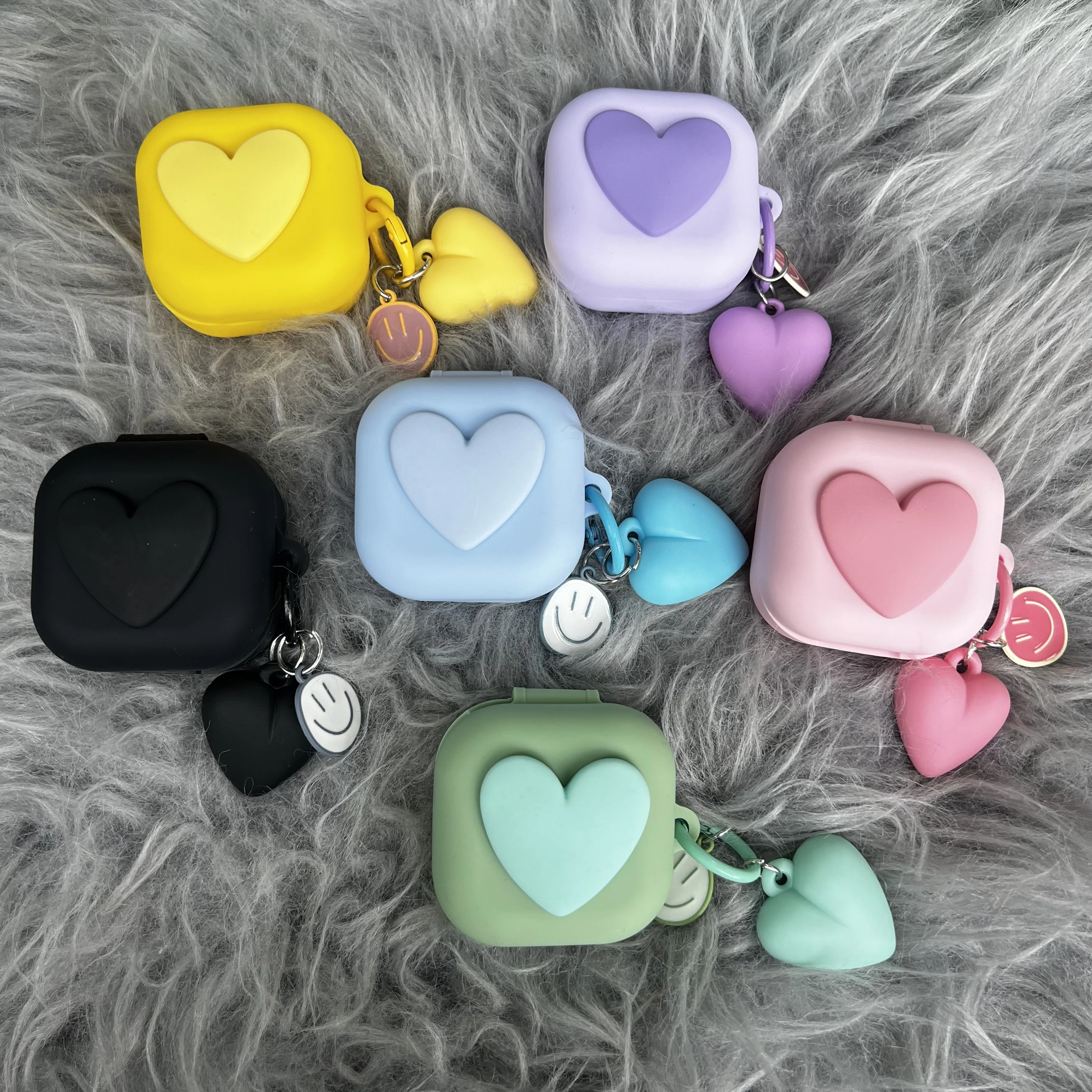 

Cute Love Silicone Earphone Protective Case For Samsung Galaxy Buds4 4 Pro Cover Shockproof-Shell Washable Housing Sleeve