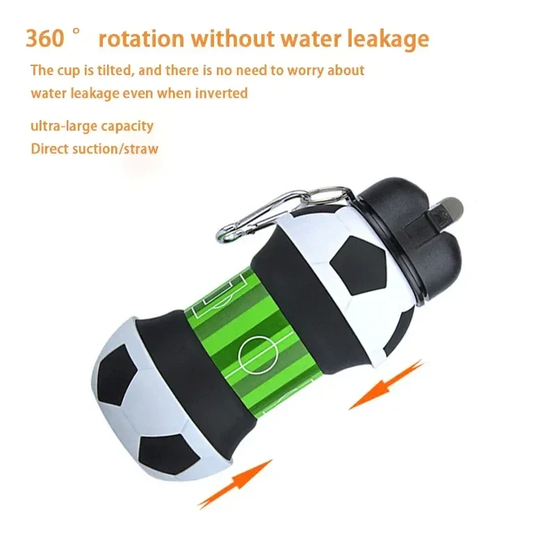 

Folding Water Cup Outdoor Sports Kettle Household Silicone Creative Portable Anti Fall Leak Proof Children's Water Cup