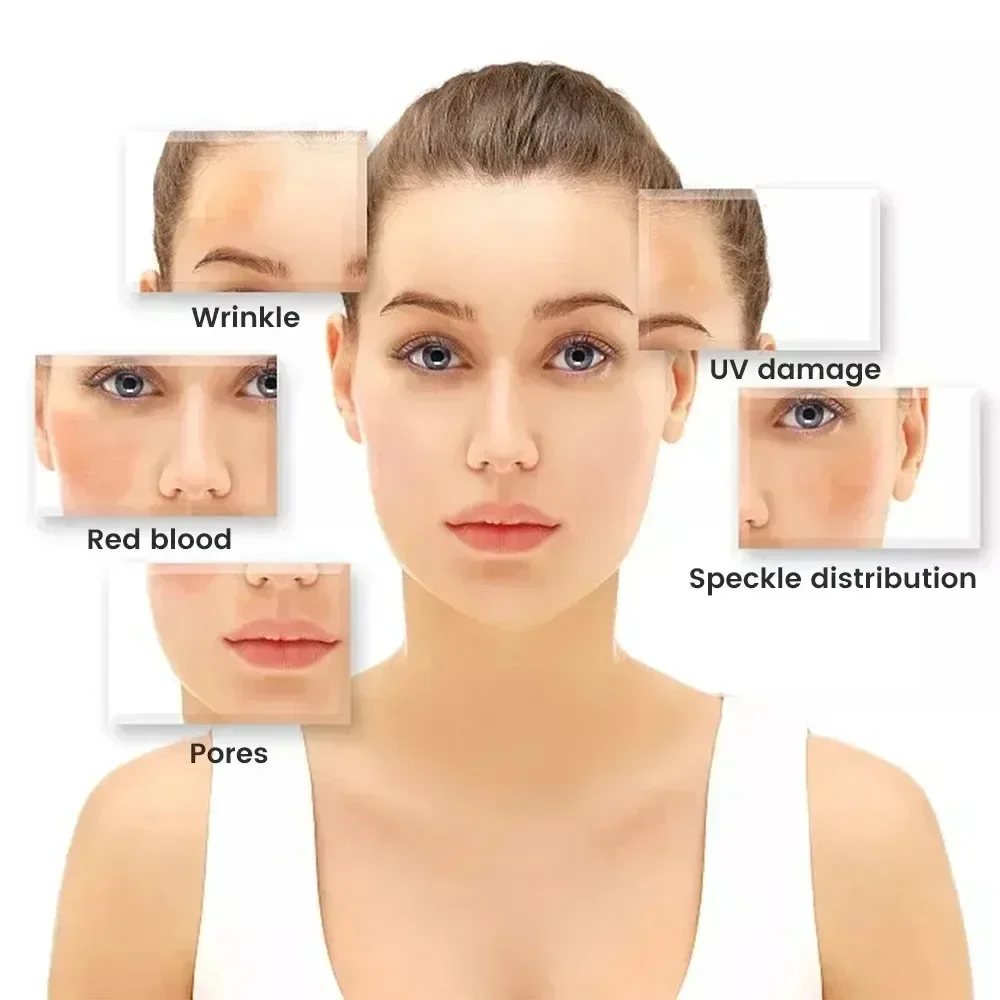 Dermatoscope Analyseur de Peau du Cuir Chevelu Machine 1600X Analyseur Facial et Corporel Microscope Électronique Beauté Santé Profession