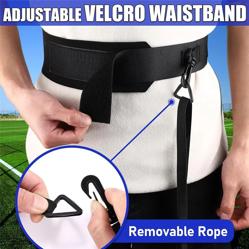 AED2-2PCS مساعد تدريب منفرد لكرة القدم بدون استخدام اليدين، شبكة تدريب كرة القدم بحزام خصر قابل للتعديل