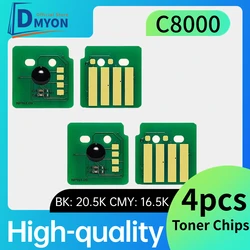 4PCS cartridge chip For Xerox VersaLink C8000 Toner Chips 106R04053 106R04050 106R04051 106R04052 W.EU Metered printer toner