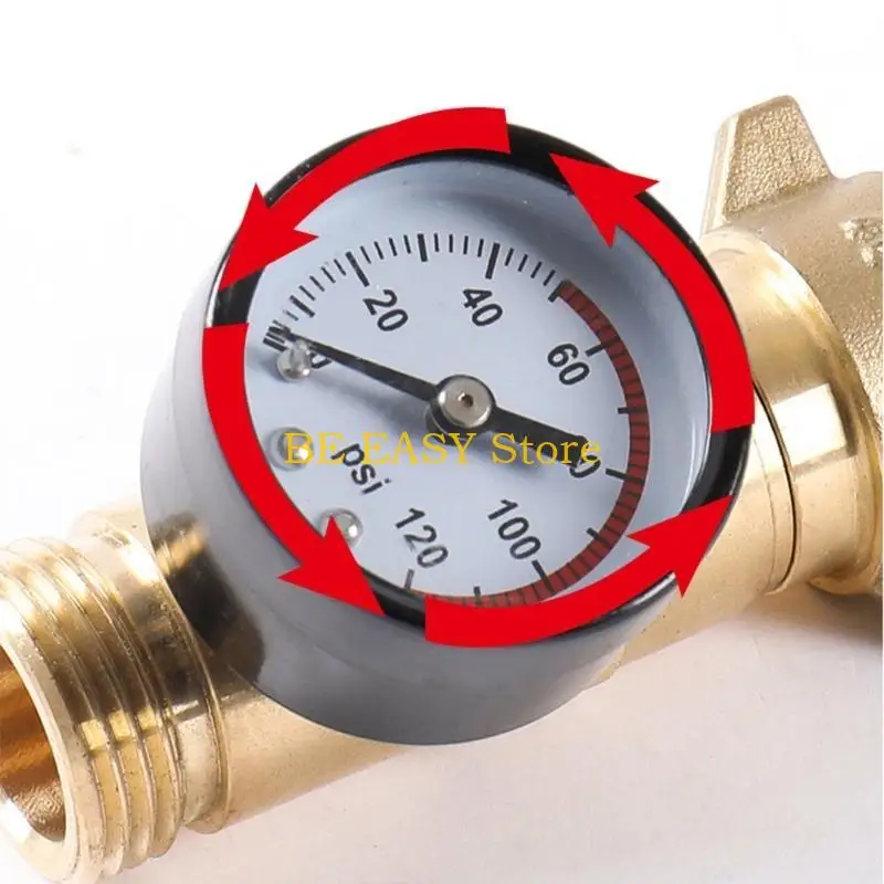 

E28F латунный регулятор давления воды для кемперов, садовый шланг, дорожный прицеп, 3/4 дюйма