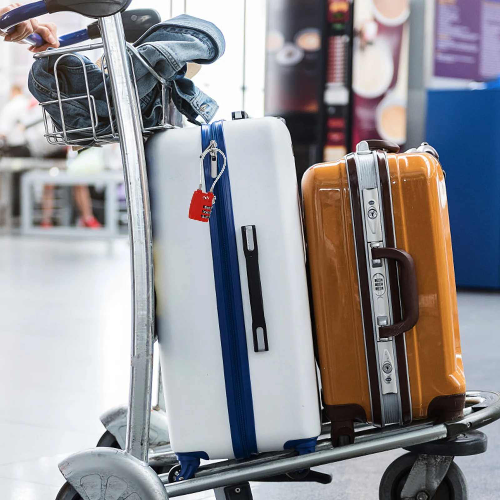 Luggage Password Combination Lock for Locker Padlock Essentials Red TSA Approved Locks