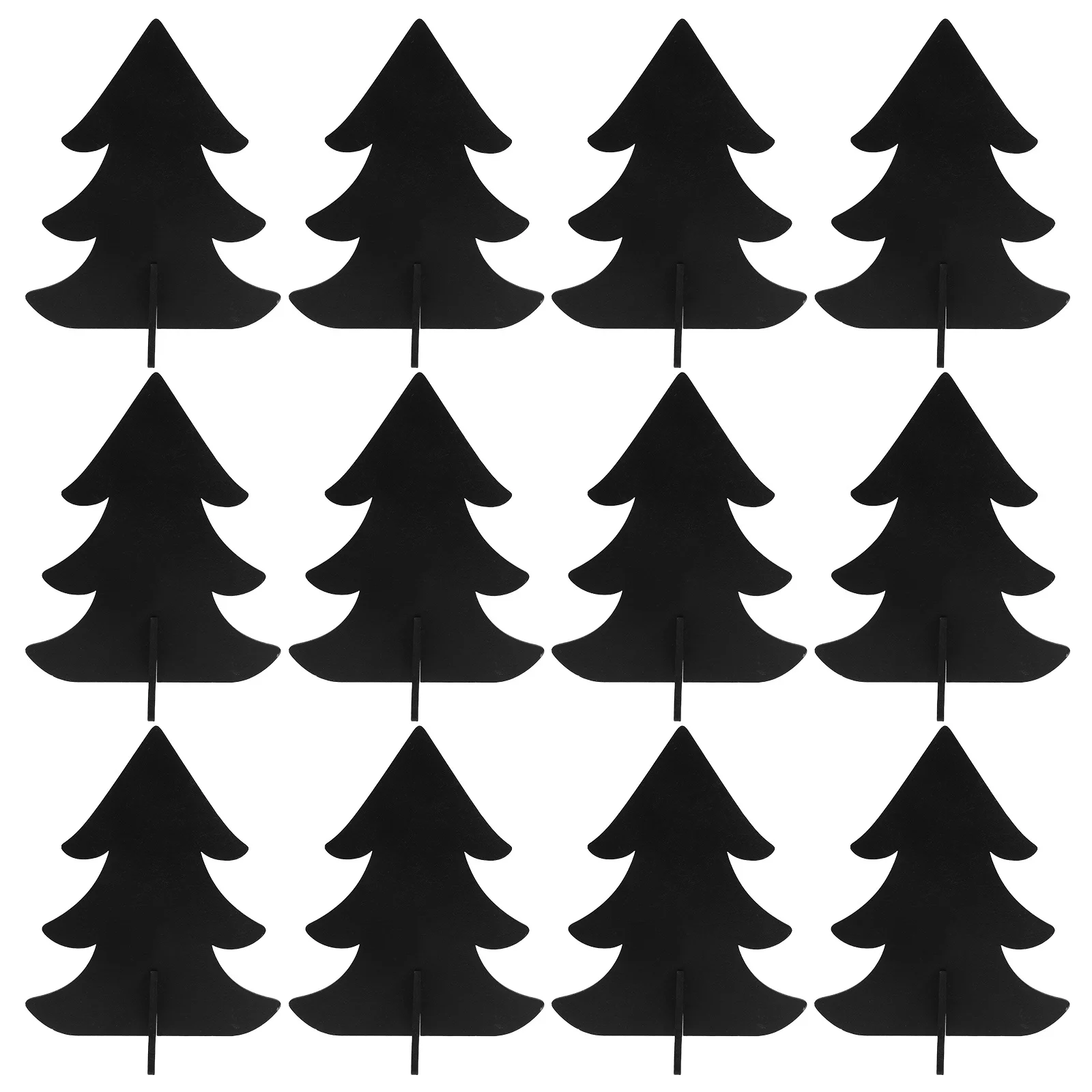 

12Pcs Mini Wooden Christmas Tree Chalkboard Double Sided Writable Signs for Party Food Labels Wedding Rustic Farmhouse Table