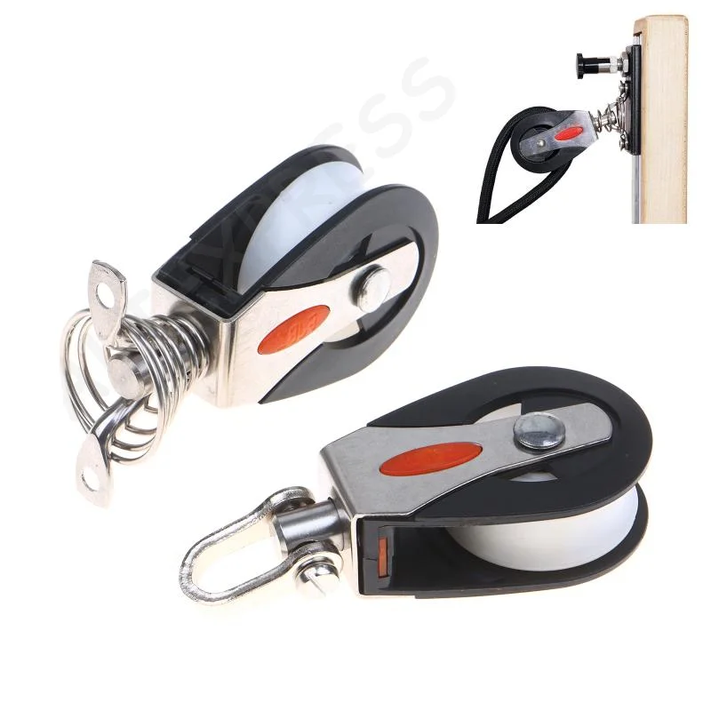 [G]New Marine Rigging Boat Stainless Steel Nylon Pulley Wheel Yacht Mast Outhaul Pilates Reformer Fitness Cable Machine Pulley
