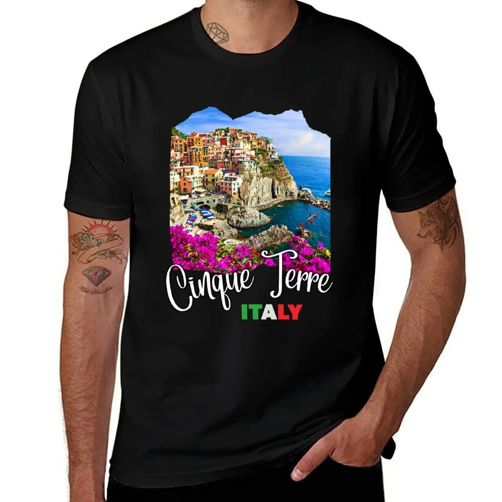 Cinque Terre Italy T-Shirt Plus Size Short Sleeve T-Shirt