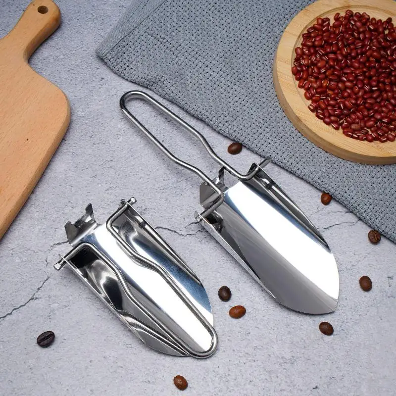 Stainless Steel Folding Shovel Spade 1 2pcs Multipurpose Gardening Transplant Tool Corrosion Resistant for Camping and Survival