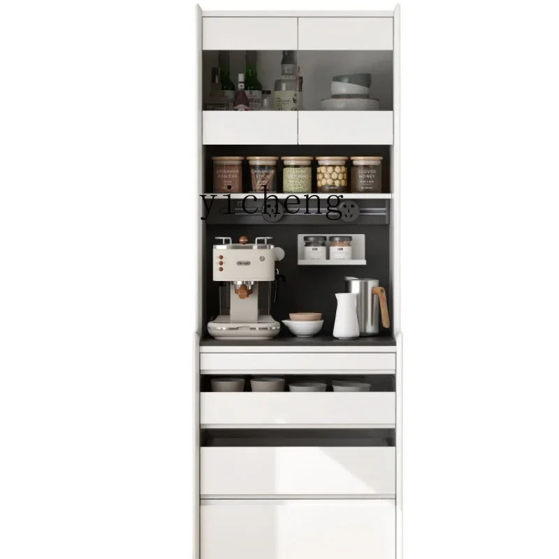 

Solid Wood Sideboard Small Apartment Wall Narrow High Cabinet Tea Cabinet Wine Cabinet Locker