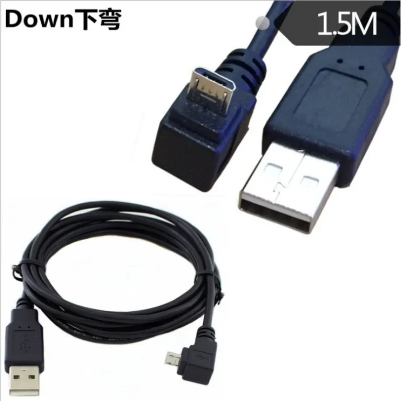 Прямоугольный кабель для зарядного устройства Micro USB с изгибом 90 градусов для Samsung Huawei Xiaomi HTC Android Шнур для быстрой зарядки передачи данных