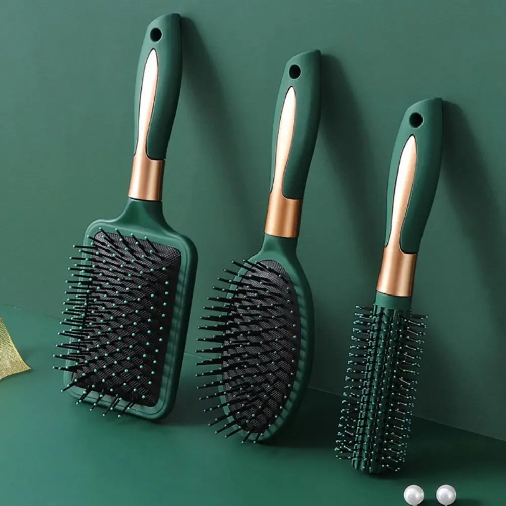 

Green Series Air Cushion Comb Anti-static Portable Air Bag Comb High Temperature Resistant Bouffant Hair Hair Styling Tool