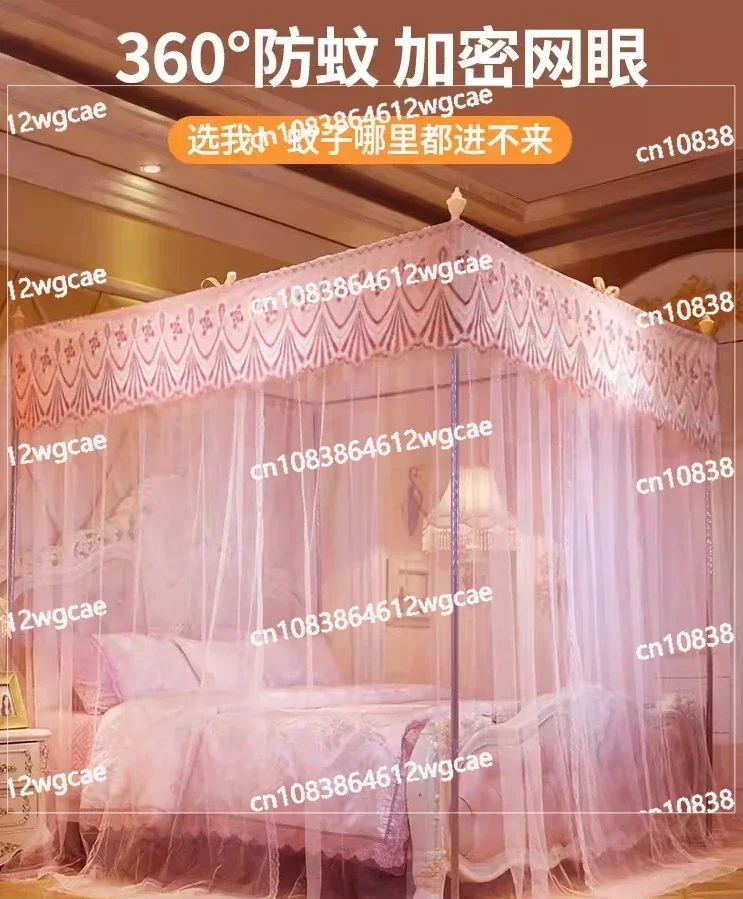 

2024 New Pattern Mosquito Net Home Three door 1.8X2m Double Bed Bracket Old Style 1.2M Single Princess Style 5