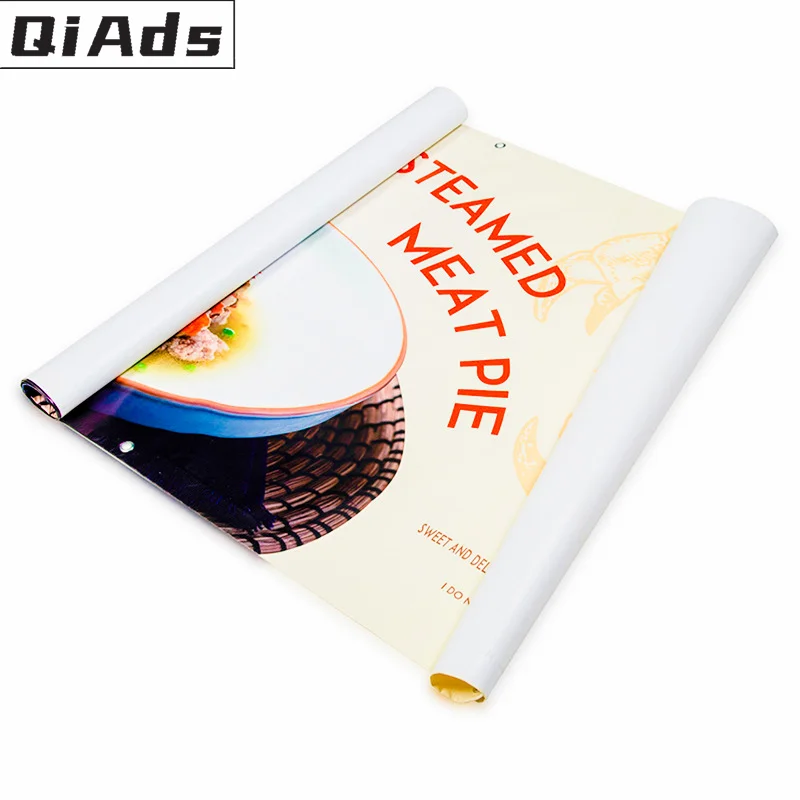 QiAds color banner UV Print, Outdoor PVC vinyl flag cloth spray painted vinyl mesh fence banner photo flags high quality high