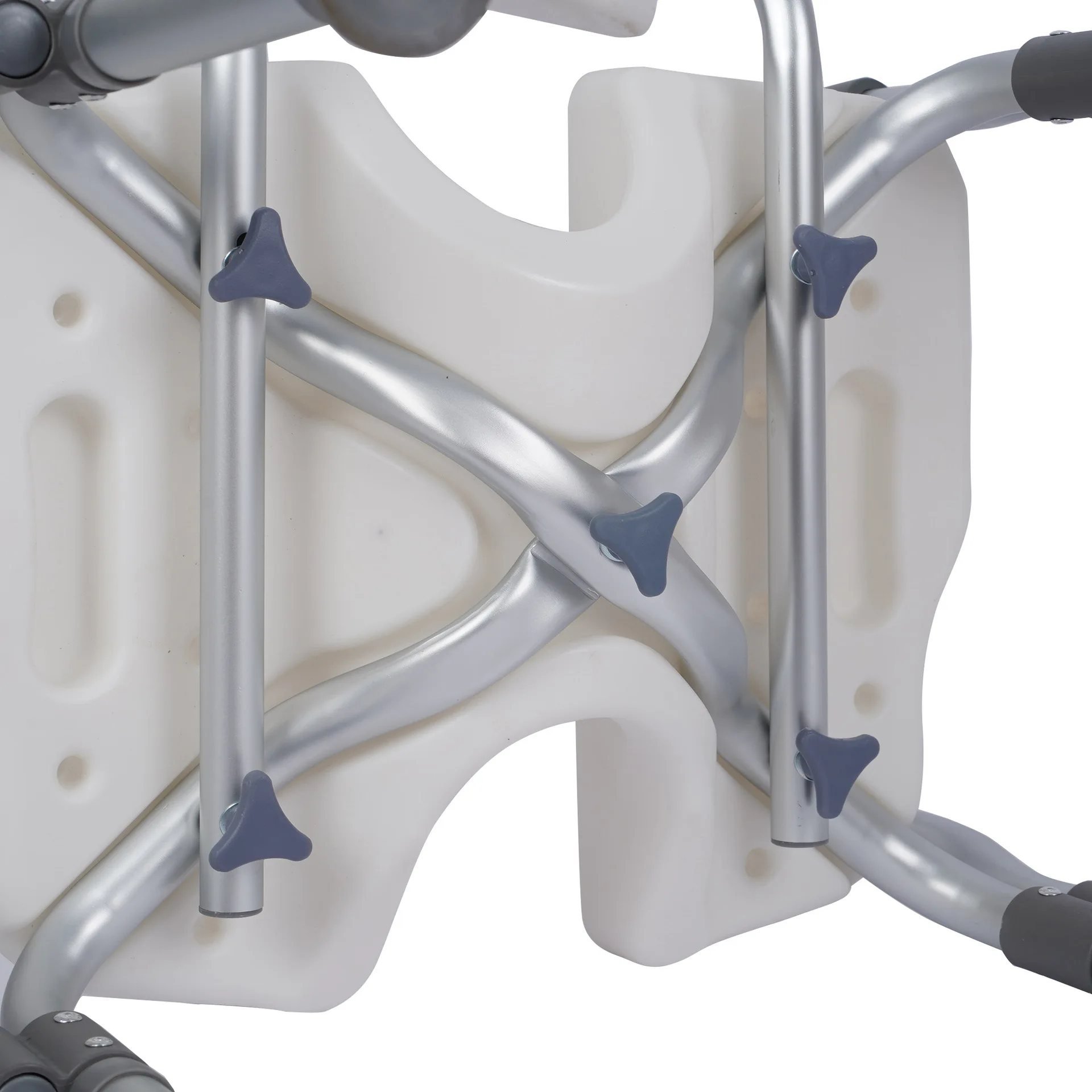 كرسي استحمام قابل للتعديل بارتفاع غير قابل للانزلاق مع ظهر لكبار السن والمعاقين للعناية المنزلية وإعادة تأهيل الحمام