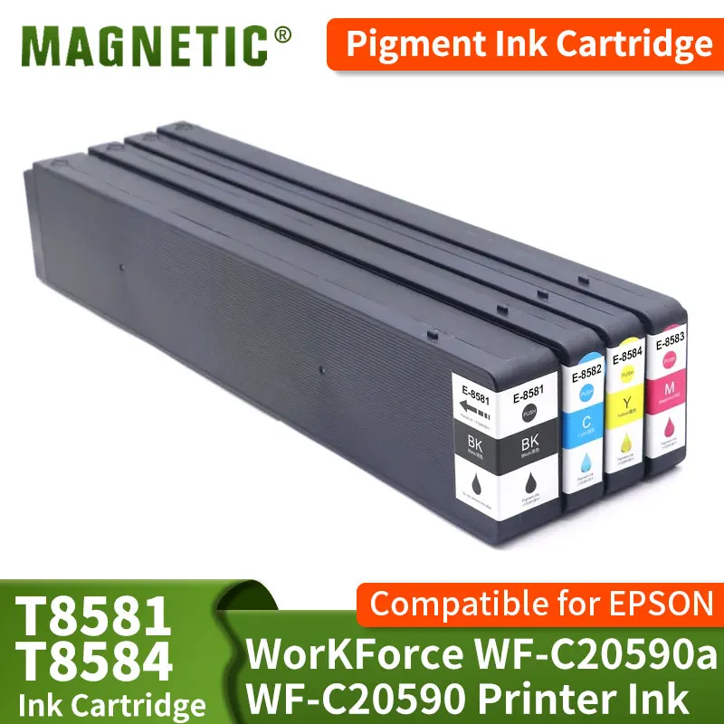 

T8581 T8582 T8583 T8584 C13T858100 Ink Cartridge Compatible for EPSON WorKForce WF-C20590a WF-C20590 C20590 Inkjet Printer Ink