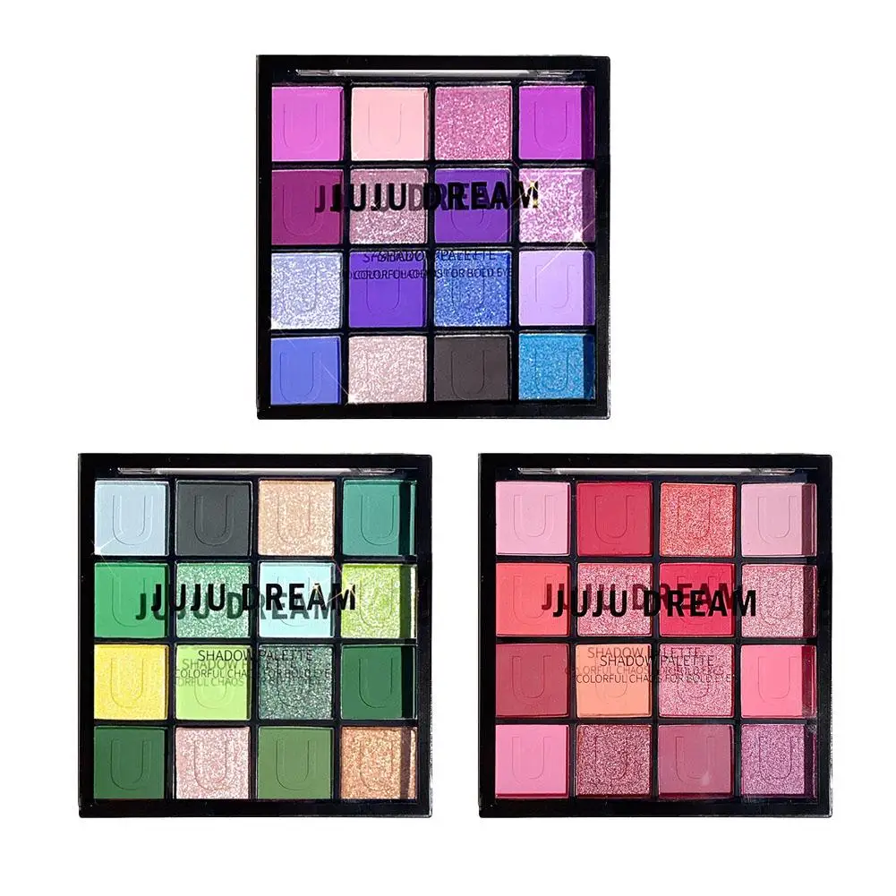 16色のアイシャドウパレット：恋、マーメイド、魅惑の森、マット＆グリッター、音楽祭メイクアップ化粧品
