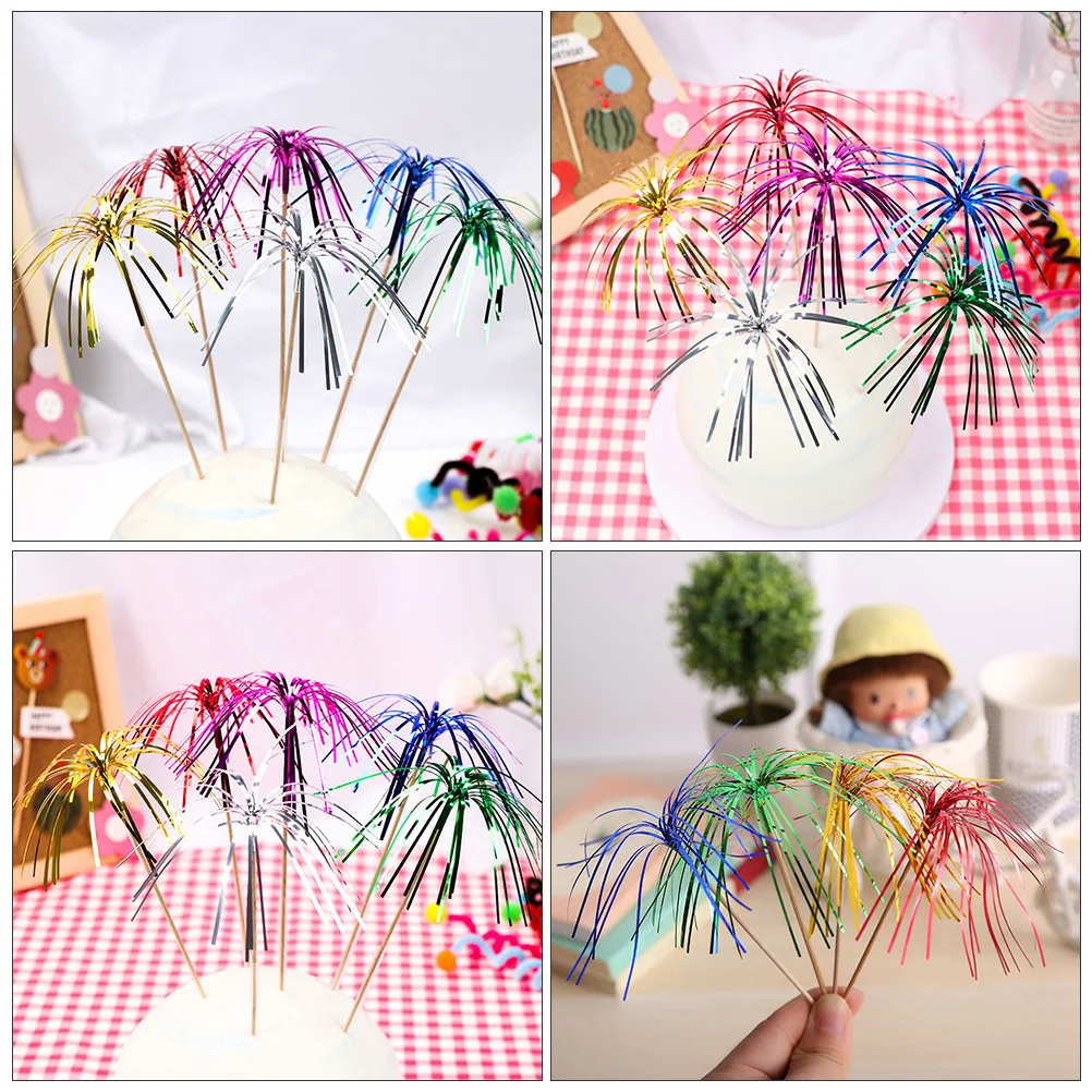 

100Pcs Wood Picks Safe Food Plastic Cocktail Fruit Sticks Cupcake Toppers Party Decoration Cupcake Toppers