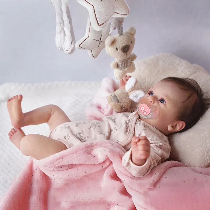 48cm Lifelike Newborn Girl Doll Felicia  Silicone Vinyl Girl Body Doll Gift