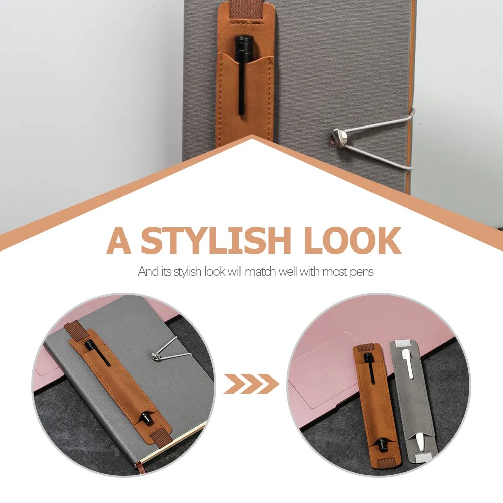 5 Pcs Vintage Pen Case Travel Portable Pu Holder for Notepad Protective