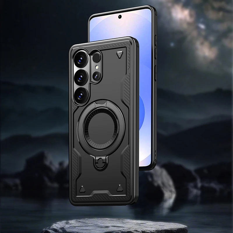 360° Rotating Stand Shockproof Phone Case For Samsung Galaxy S21 S22 S23 S24 S25 S26 Plus Ultra Magnetic Wireless Charge Cover