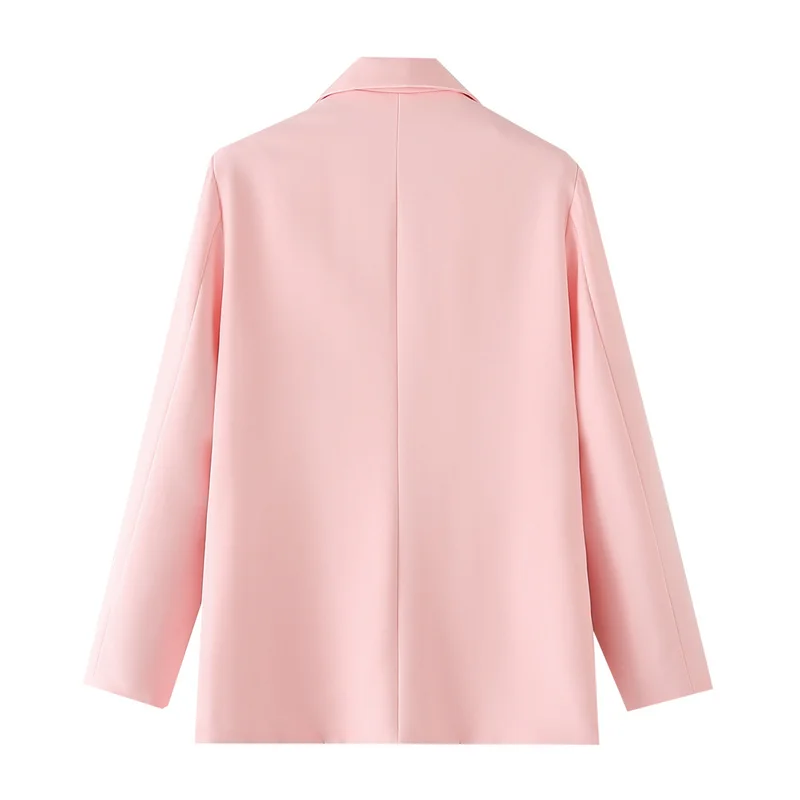 Spring Korean Women Pink Suit Jacket Bow Decoration Single-breasted Notched Collar Long Sleeve Blazers Coat Female Streetwear