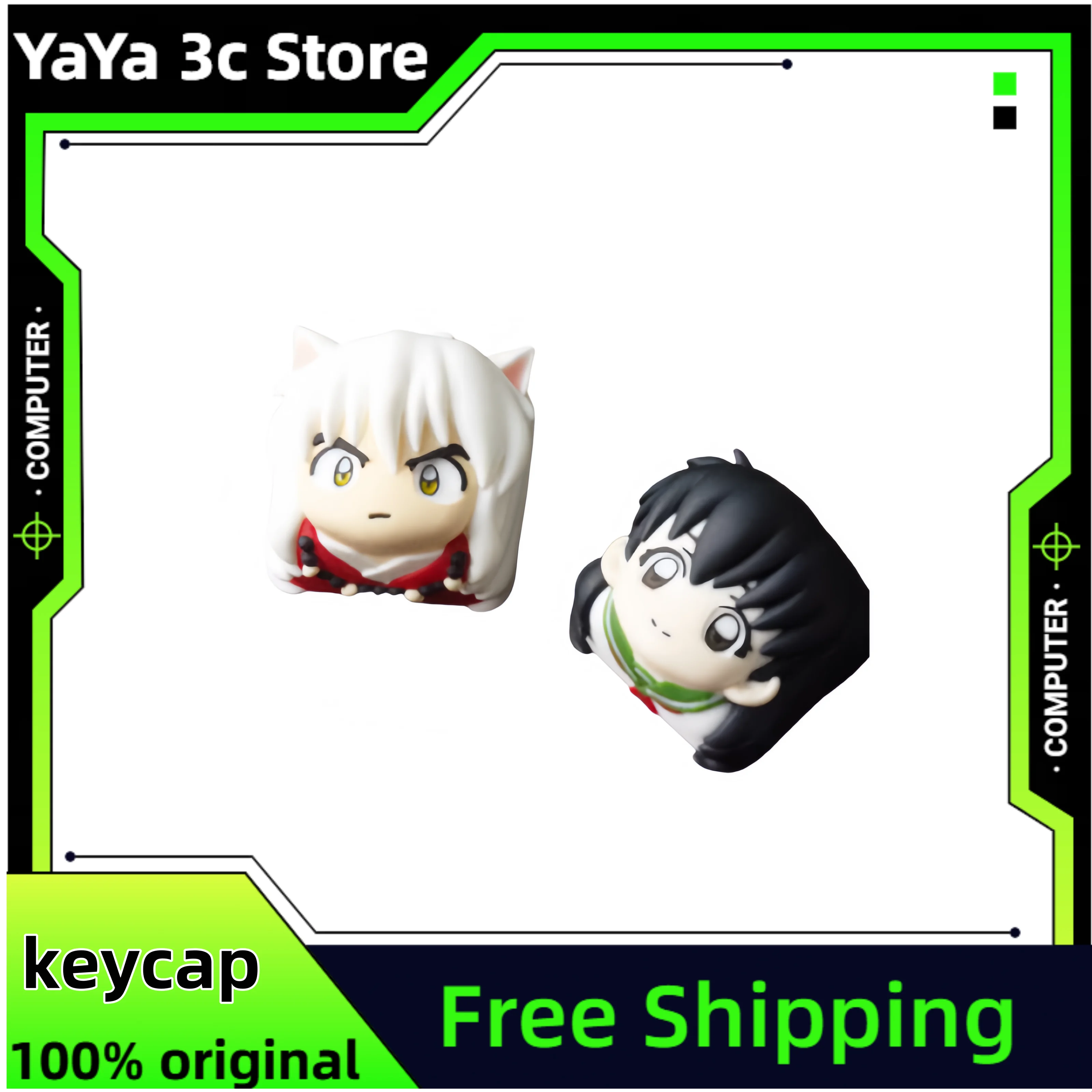 

Колпачки для клавиш Inuyasha, колпачки для клавиш в стиле аниме Higurashi Kagome, механические колпачки для клавиш, полимерные колпачки для ключей, милые аксессуары с героями мультфильмов на заказ