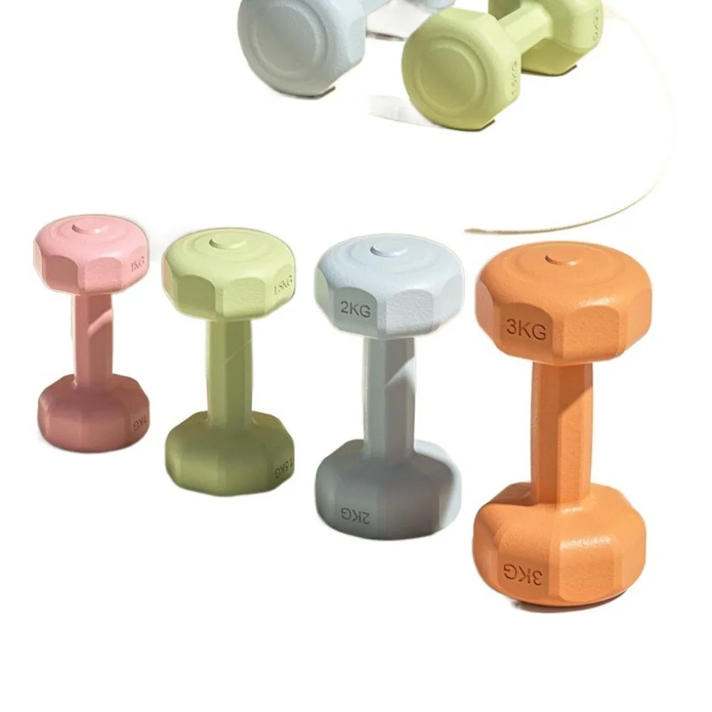 عالية الجودة 1 كجم مجموعة دمبل اللياقة البدنية البلاستيكية مقاوم للماء Kettlebell عدم الانزلاق المضادة لفة الدمبل الصغيرة المعدات المنزلية #2