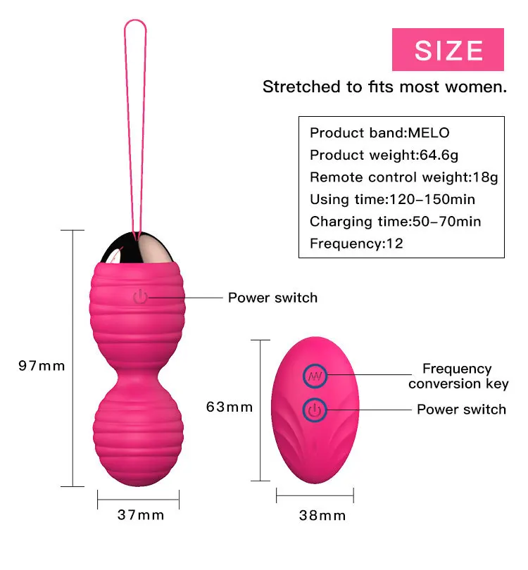 Vaginal tighten Exercise Kegel Balls 12 Speed Vibrating eggs Silicone Ben wa ball G Spot Vibrator Erotic sex toy for Women view 5