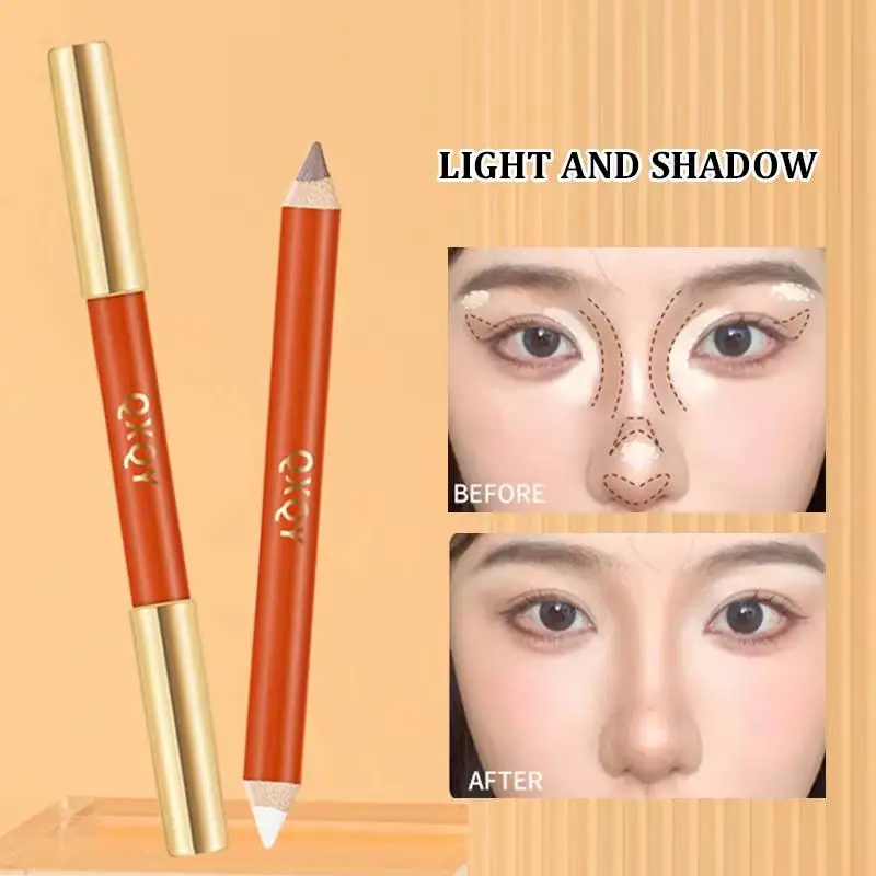 Three Dimensional Fine Double Head Contour Pen To Lighten Tear Hole Natural Touch Nose Shadow Contour Holding Highlighter