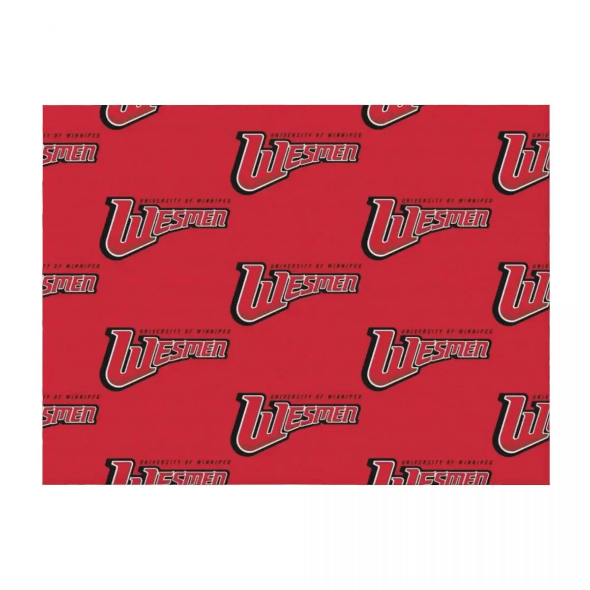 

College of Winnipeg Wesmen Logo Design2 Throw Blanket Thermal Luxury Throw Soft Plaid Luxury Blankets
